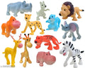 Funny Jungle Animals Toys Forest Animal Set Mini Cartoon Animal Toys Figure Playing Set for Kids - Pack of 12 Pcs