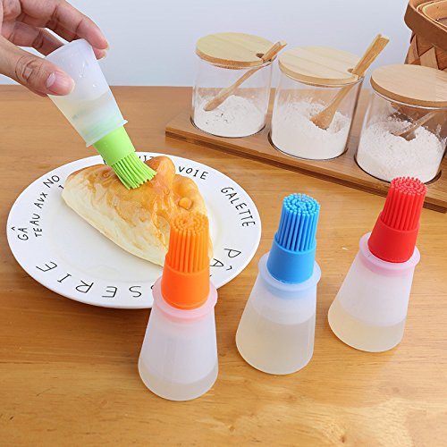 New Portable Oil Bottle Barbecue Brush Silicone Kitchen bbq Cooking Tools