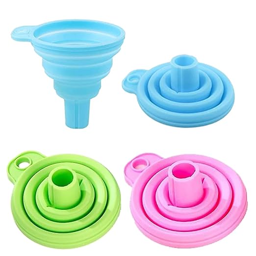Silicone Collapsible Funnel, Foldable Kitchen Funnel Hopper for Water Bottle