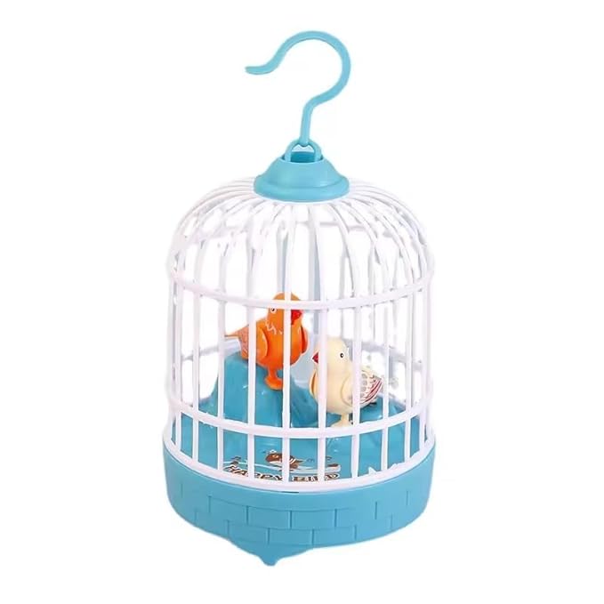 Lovely Talking Bird Cage for Kids with Light and Music Voice Controlled Induction Bird Mini Birdcage