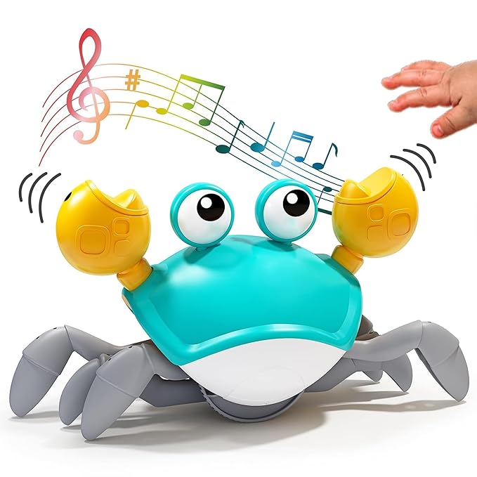 Crawling Crab Baby Musical Kids Toy with LED Lights and Rechargeable Battery