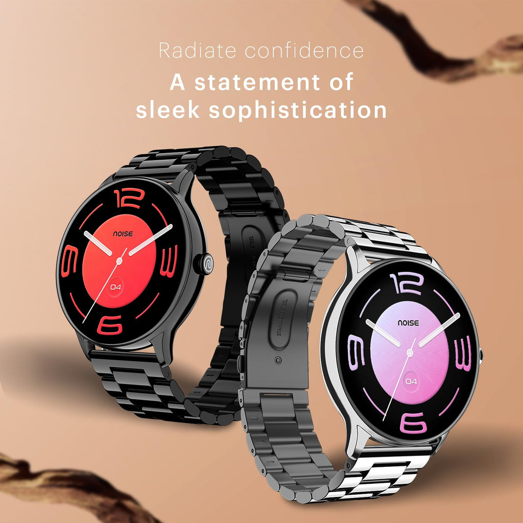 Noise Twist Round dial Smart Watch with Bluetooth Calling, 1.38" TFT Display, up-to 7 Days Battery, 100+ Watch Faces, IP68, Heart Rate Monitor, Sleep Tracking (Jet Black)