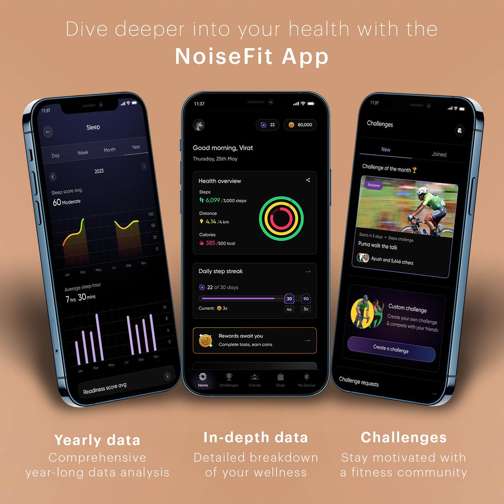 Noise Twist Round dial Smart Watch with Bluetooth Calling, 1.38" TFT Display, up-to 7 Days Battery, 100+ Watch Faces, IP68, Heart Rate Monitor, Sleep Tracking (Jet Black)