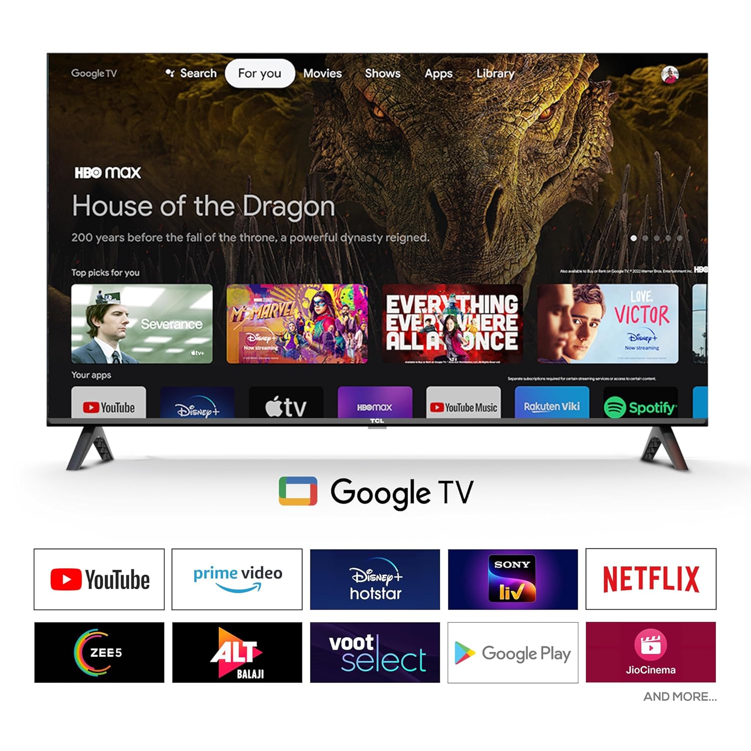 TCL 80 cms (32 inches) V4C Series HD Ready Smart QLED Google TV 32V4C, ‎240 Volts